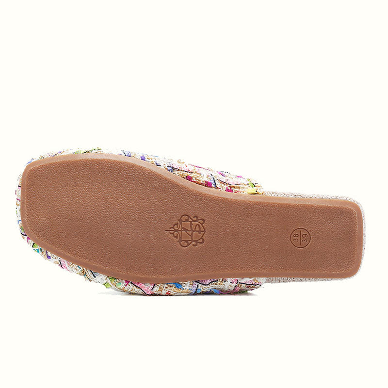 Trendy Bow Knot Thicken Plush Indoor Slippers