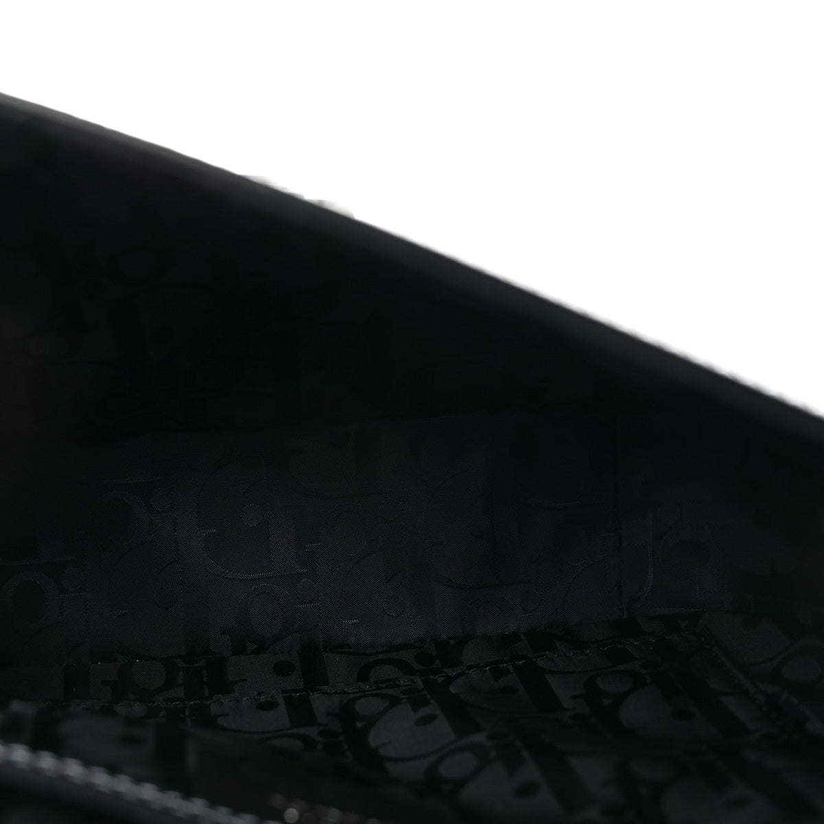Grained Calfskin Medium Saddle Messenger Bag Black