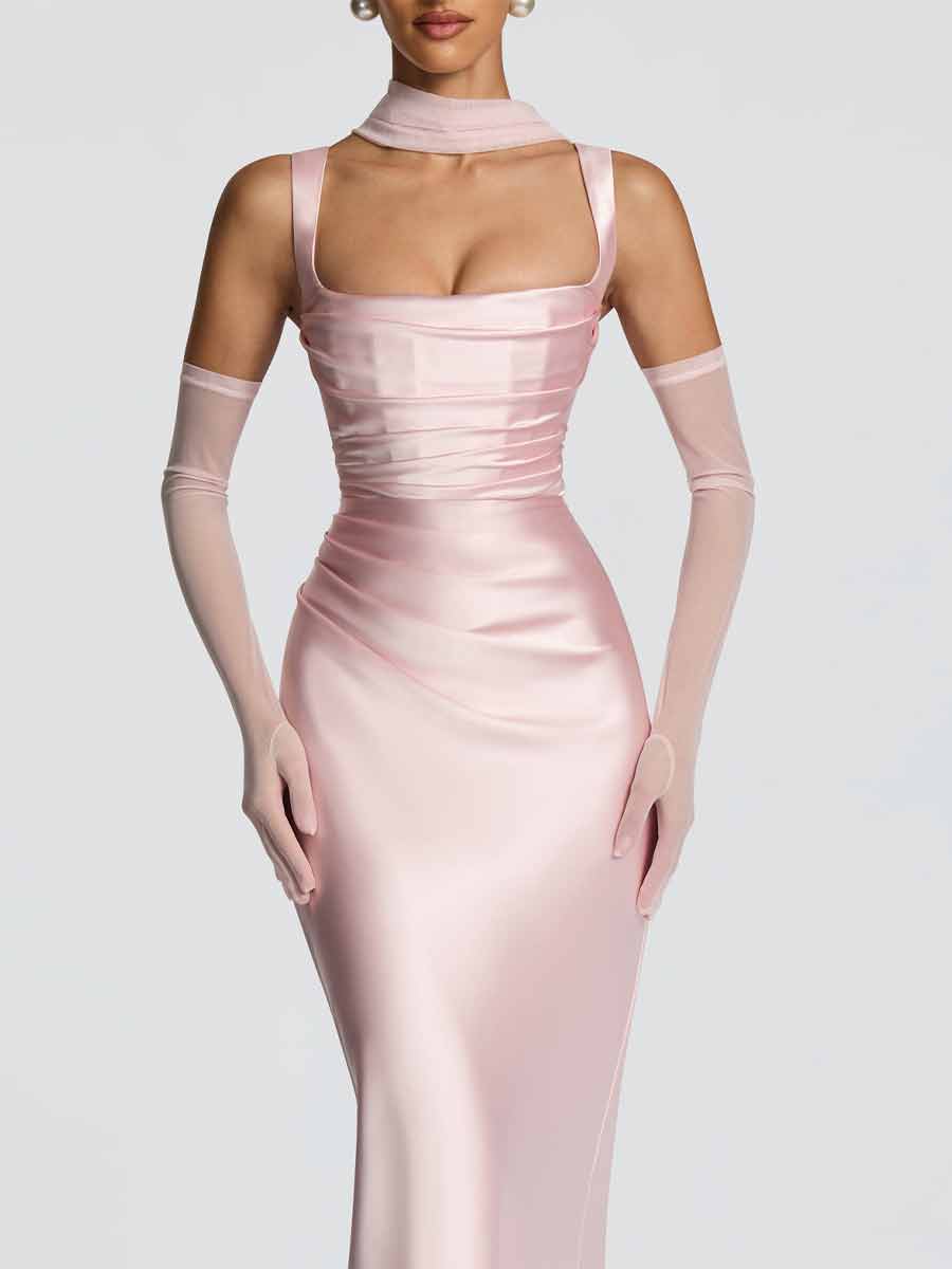 Zyra Satin Maxi Dress