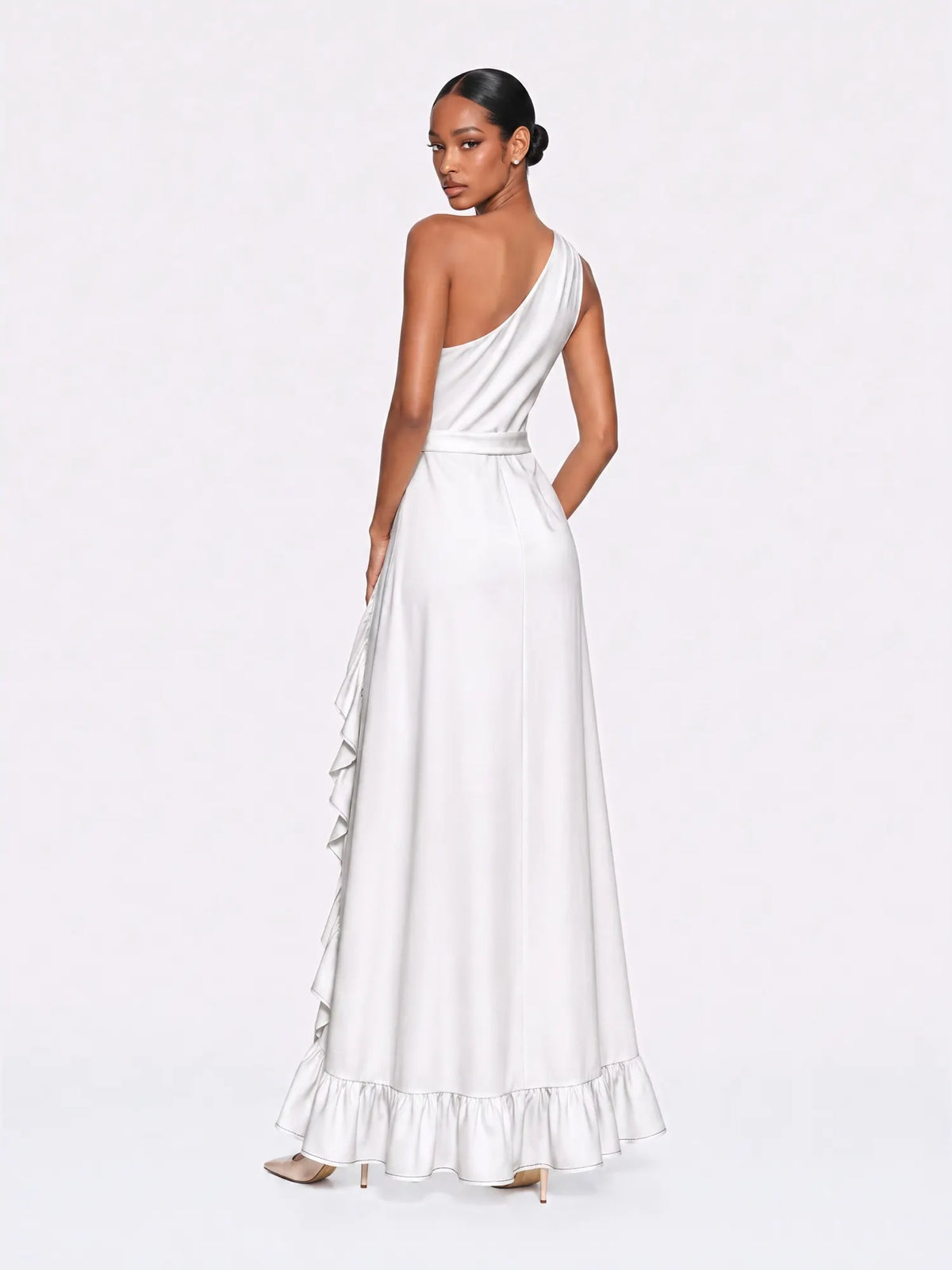 Grace Floral Cutout Ruffle Maxi Dress