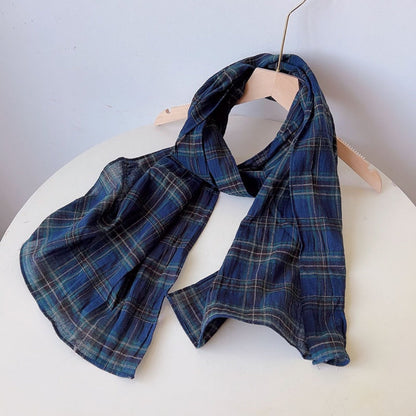 Scarvii - Vintage Plaid Striped Scarf