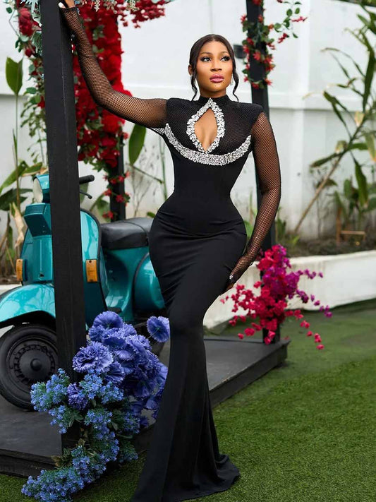 Brielle Long Sleeve Sexy Maxi Dress