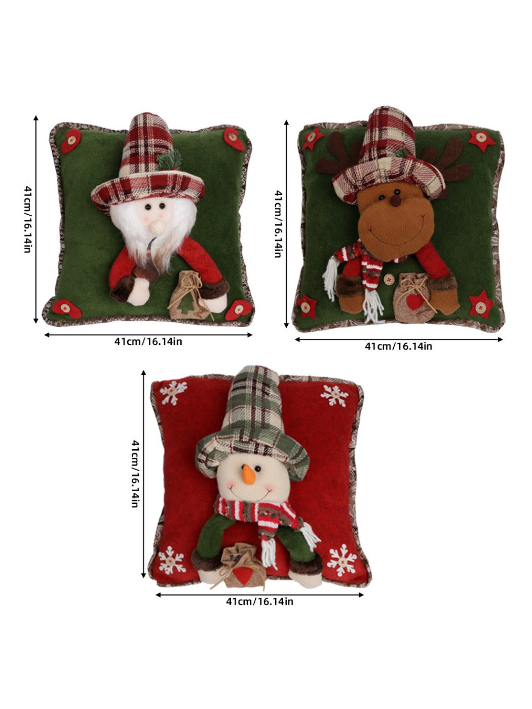 Xris - Christmas Character Fabric Pillow Covers - Festive Vibe