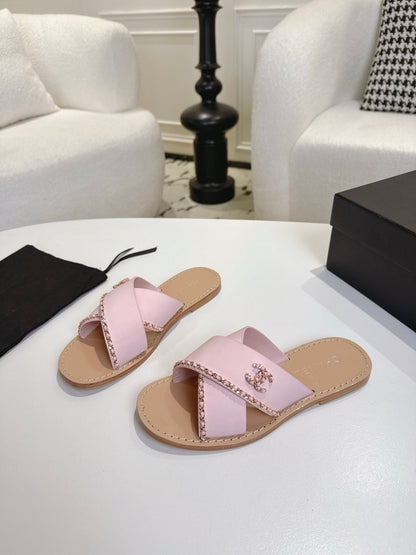 CC Cruise 2025/26 Mules Pink Light Beige Calfskin 570314