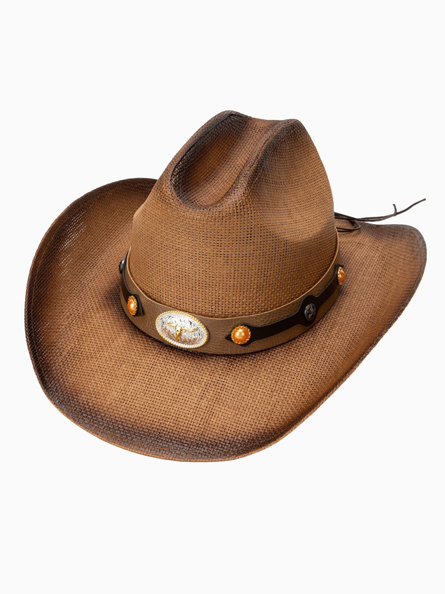 Luciana Retro Straw Western Cowboy Hat
