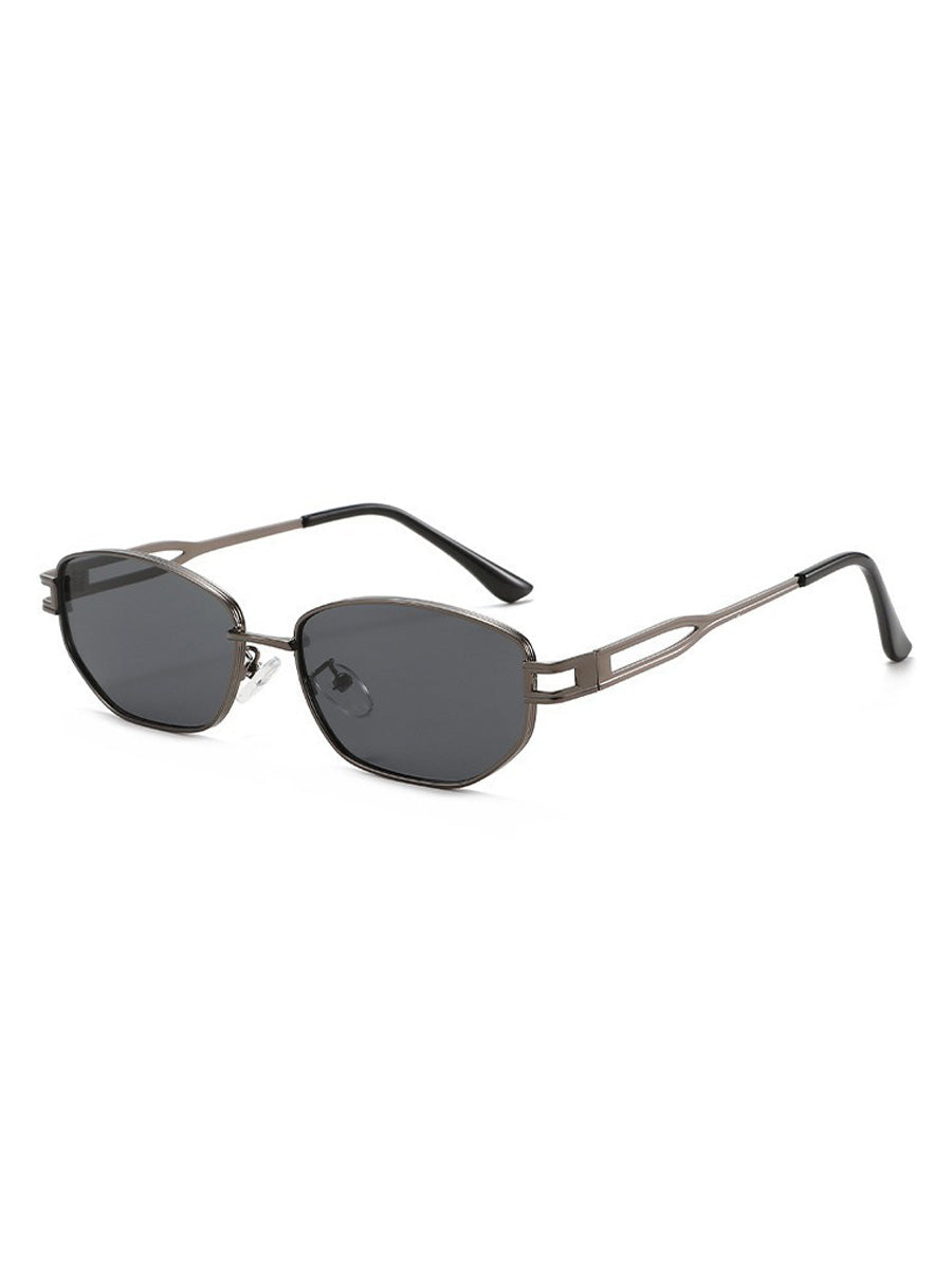Calliope Metal Rhombus-Frame Sunglasses
