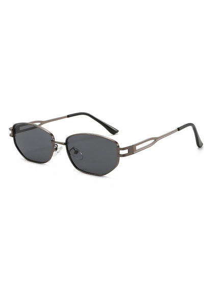 Calliope Metal Rhombus-Frame Sunglasses