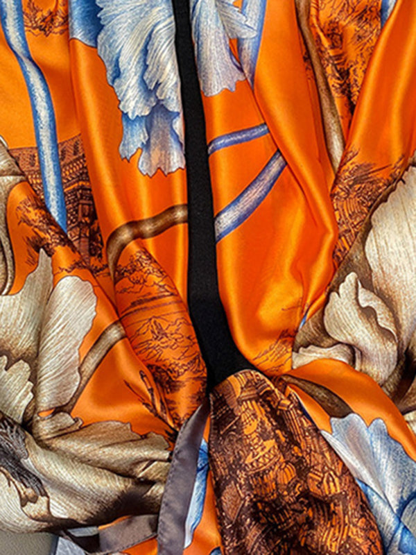 Flower Print Sun Protection Shawl&Scarf