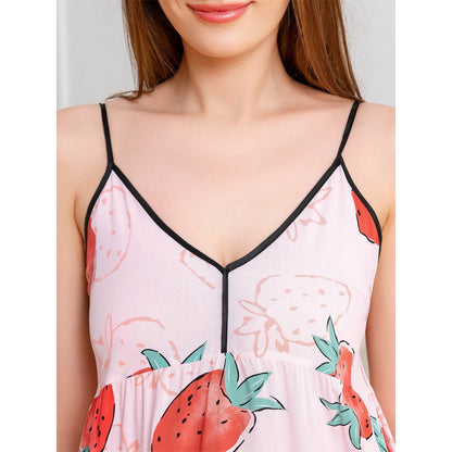 Yojams - Pink Strawberry Sleep Dress Loungewear