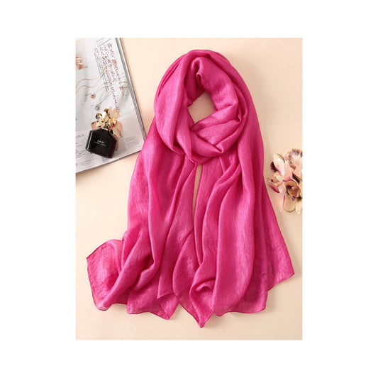 Casual Solid Color Keep Warm Sun Protection Silk Shawl&Scarf