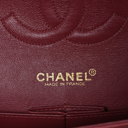 Caviar Quilted Medium Double Flap Dark Pink