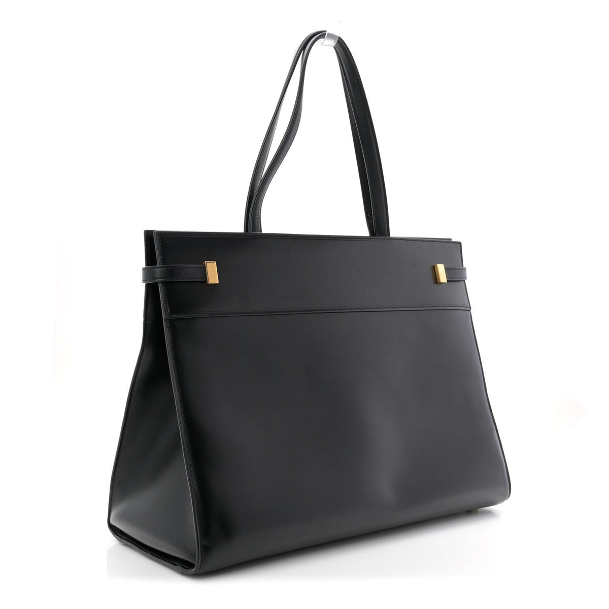 Calfskin Medium Manhattan Shopper Tote Black