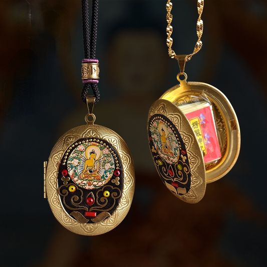 Pure Copper Gawu Box Pendant  Tathagata Life Necklace Nepal &Tibetan Pendant