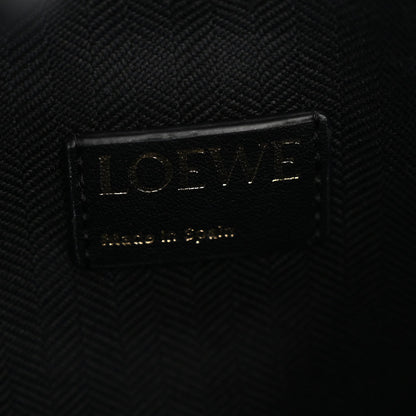 Jacquard Anagram Calfskin Medium Cubi Bag Anthracite Black