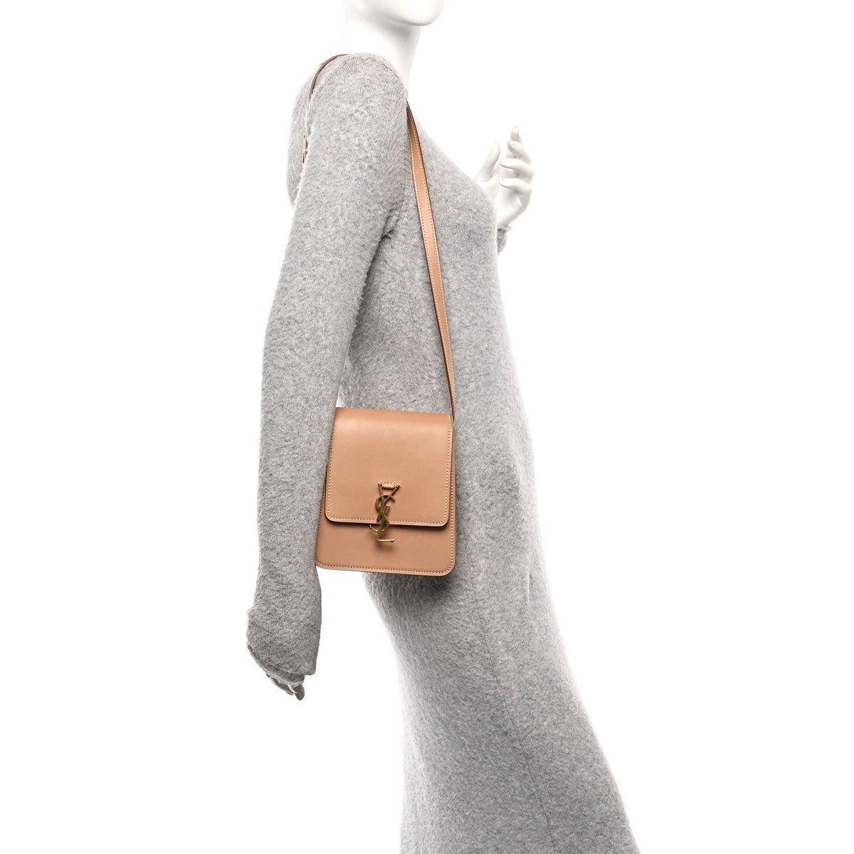 Smooth Calfskin North South Kaia Satchel Vintage Brown