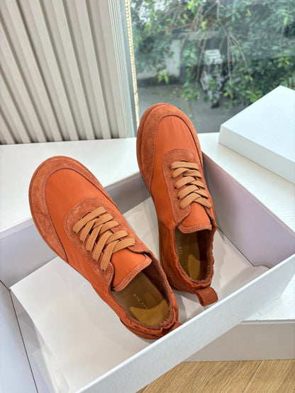 The Row 2025 Sneaker Orange Suede Fabric 549356