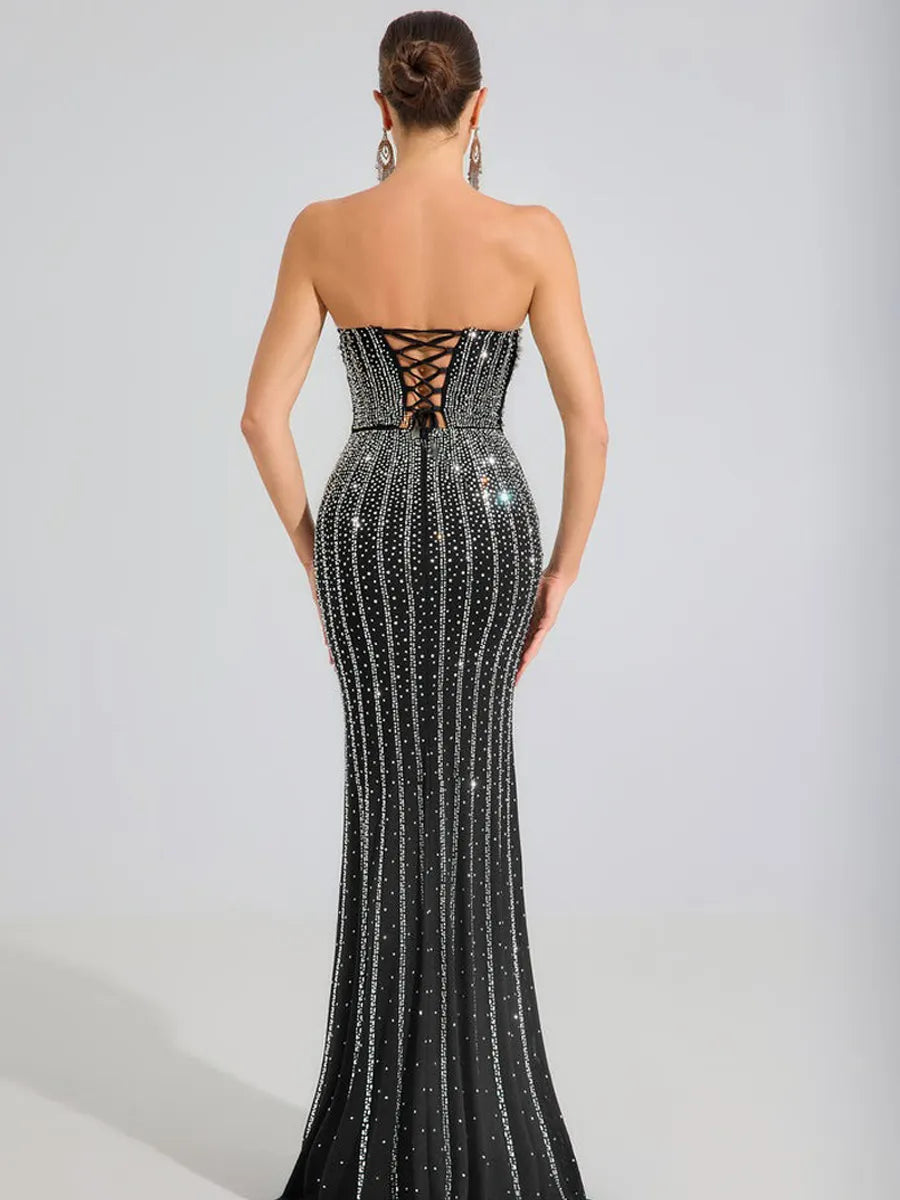 Brooklyn Midnight Radiance Crystal Maxi Dress