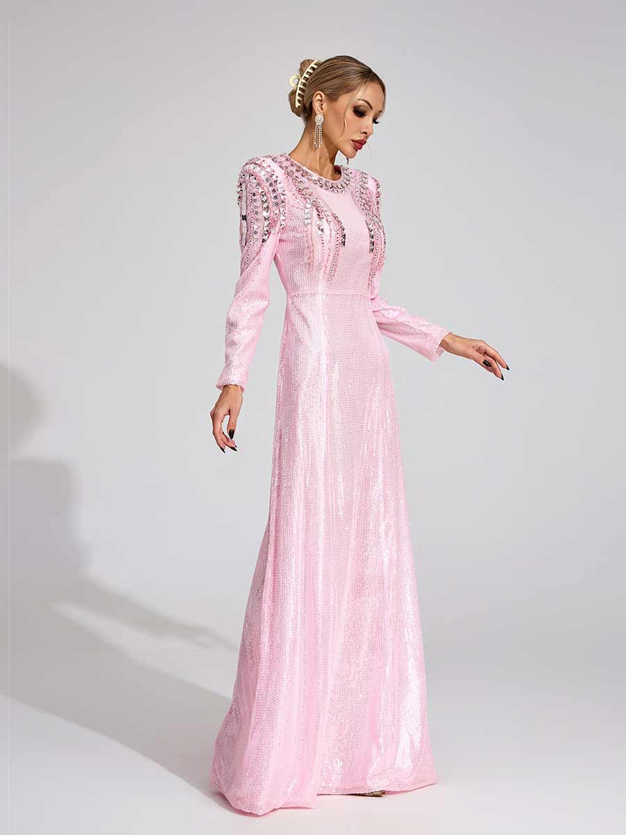Amira Diamond Sequined Maxi Dress