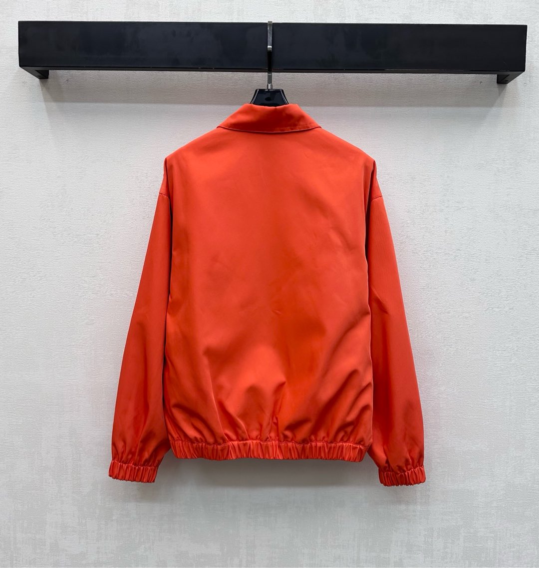 Miu Blouson Jacket Orange Twill Cotton 350413