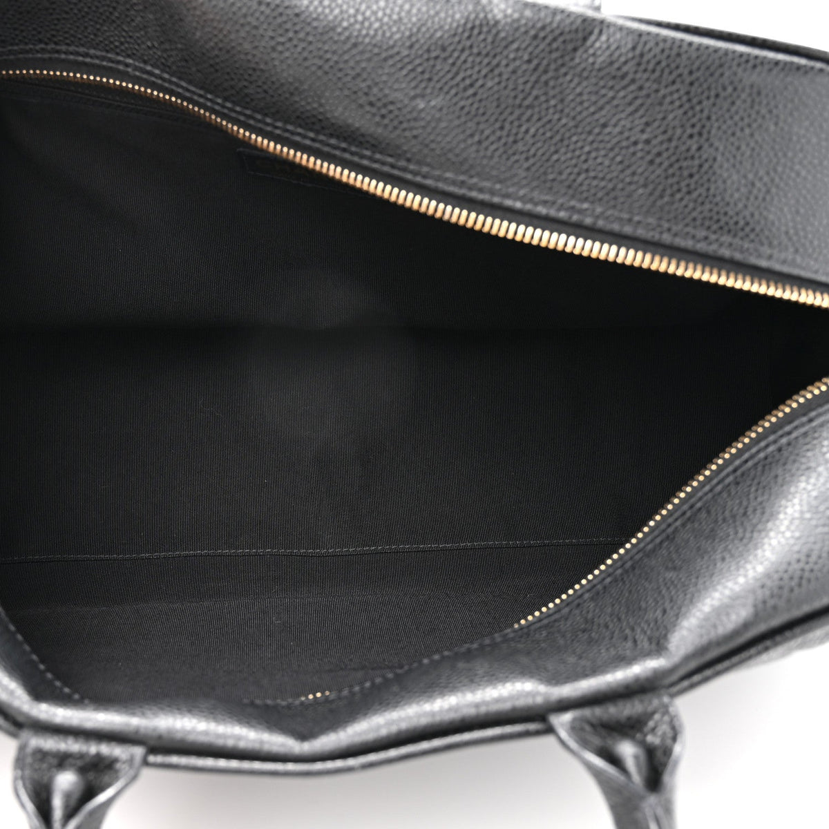 Caviar Quilted Large Bowler Black