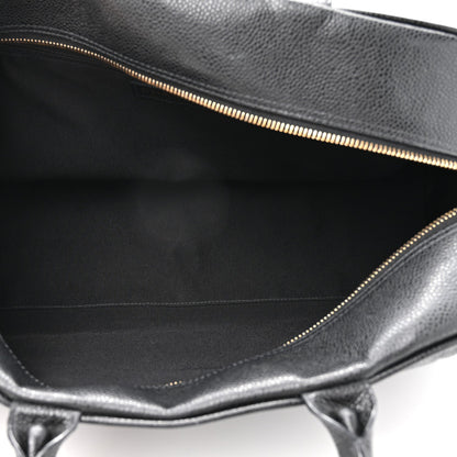Caviar Quilted Large Bowler Black