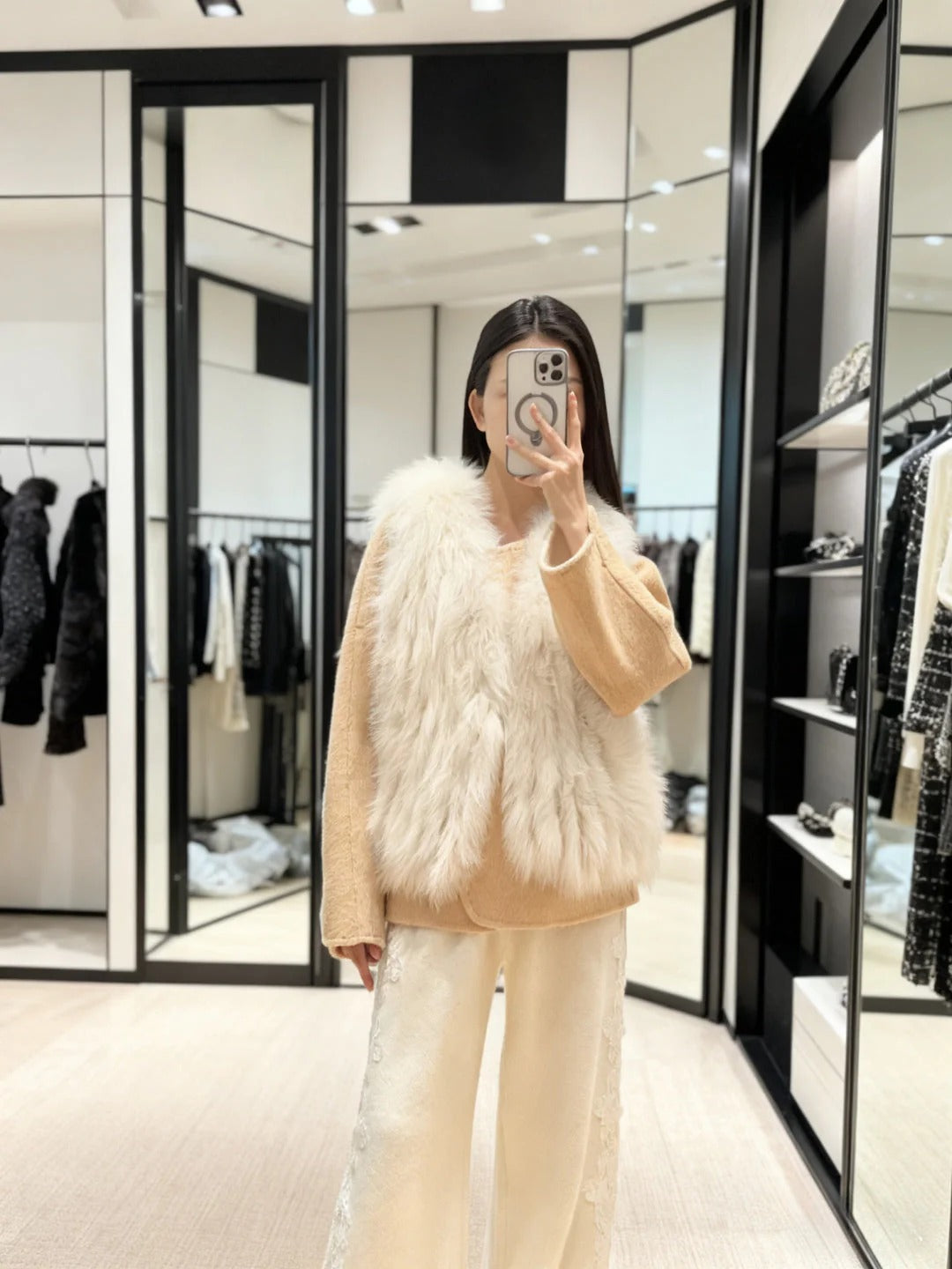 CHANEL 25S REVERSIBLE FOX FUR JACKET 591