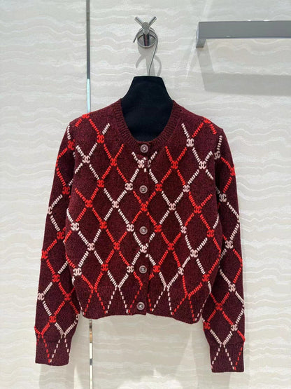 CC 25 Plaid Coat Red Wool