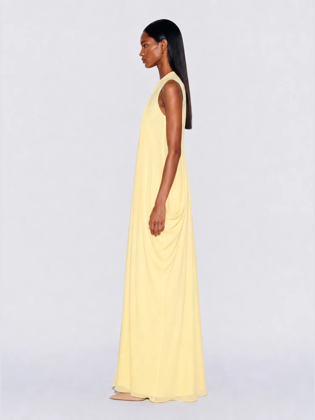 Bianca Draped Maxi Dress with 3D Embellishment