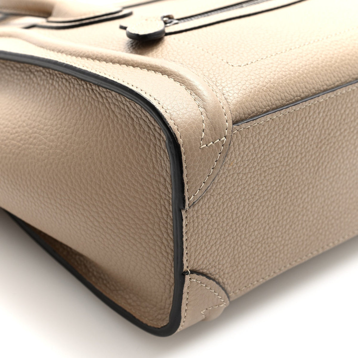 Drummed Calfskin Nano Luggage Dune
