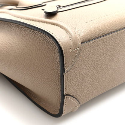 Drummed Calfskin Nano Luggage Dune