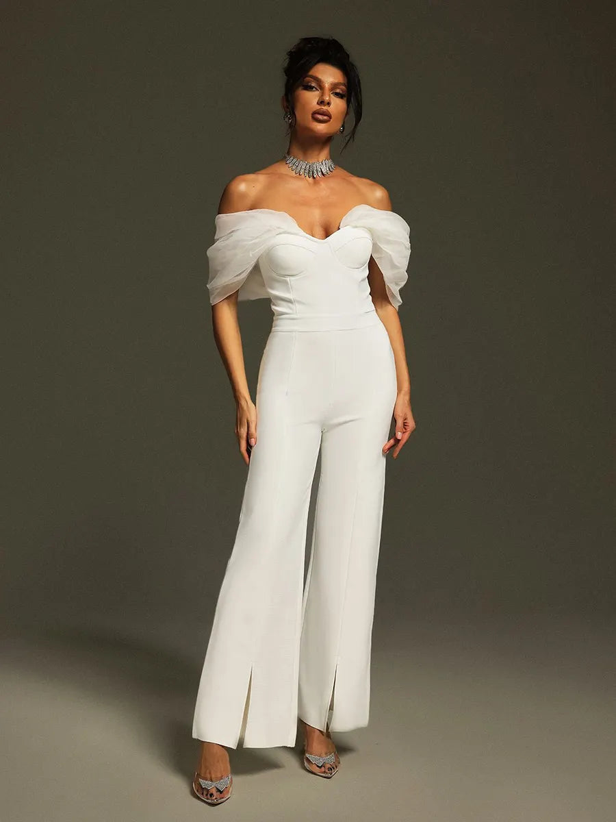 Emelia Off Shoulder Bandage Jumpsuit