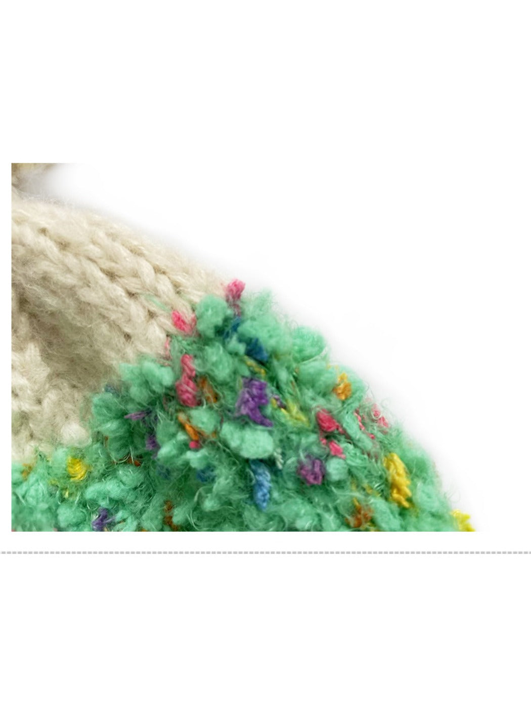 Haila - Winter Knitted Beanie with Tassels &amp; Colorful Speckled Patterns