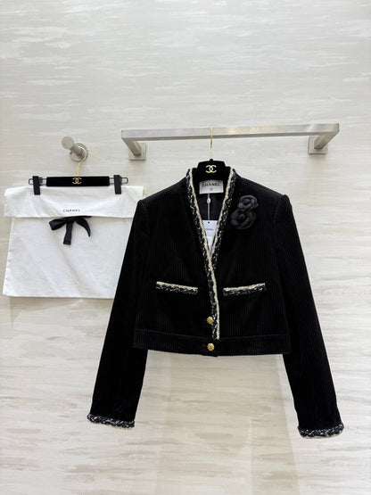 CC FW 25/26 Corduroy Jacket Black White Tweed 343352