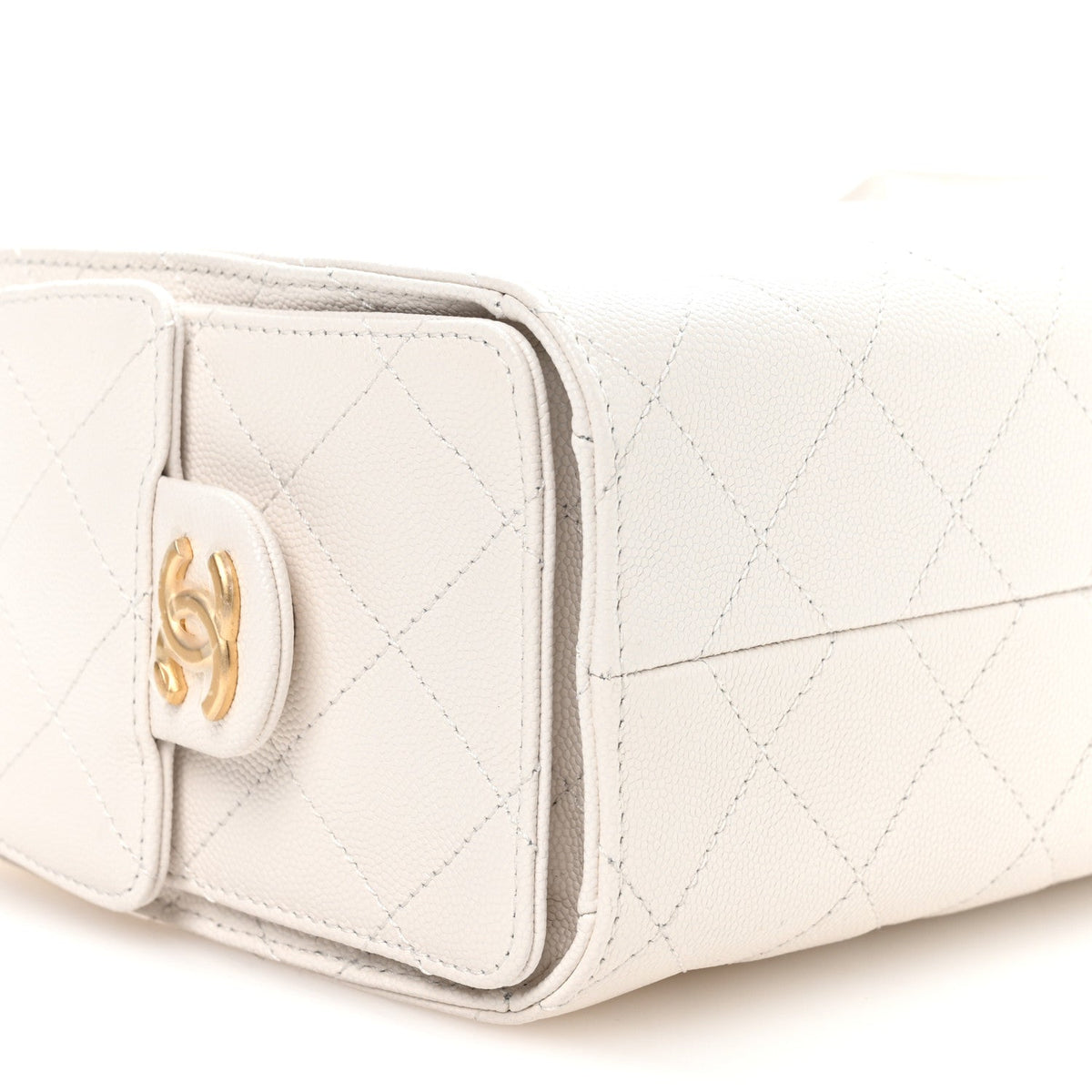 Caviar Quilted Mini Chanel 25 Handbag White