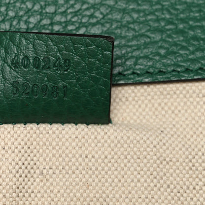 Pebbled Calfskin Small Dionysus Shoulder Bag Emerald