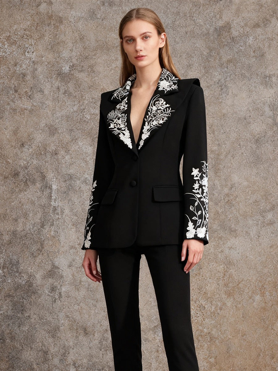 Rosamund Vintage Embroidered Blazer