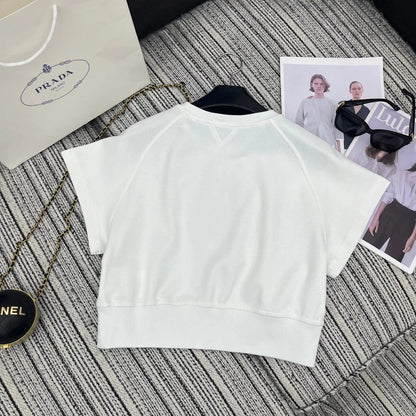 PRADA 25S SHORT-SLEEVE CREW NECK SWEATSHIRT SET 352