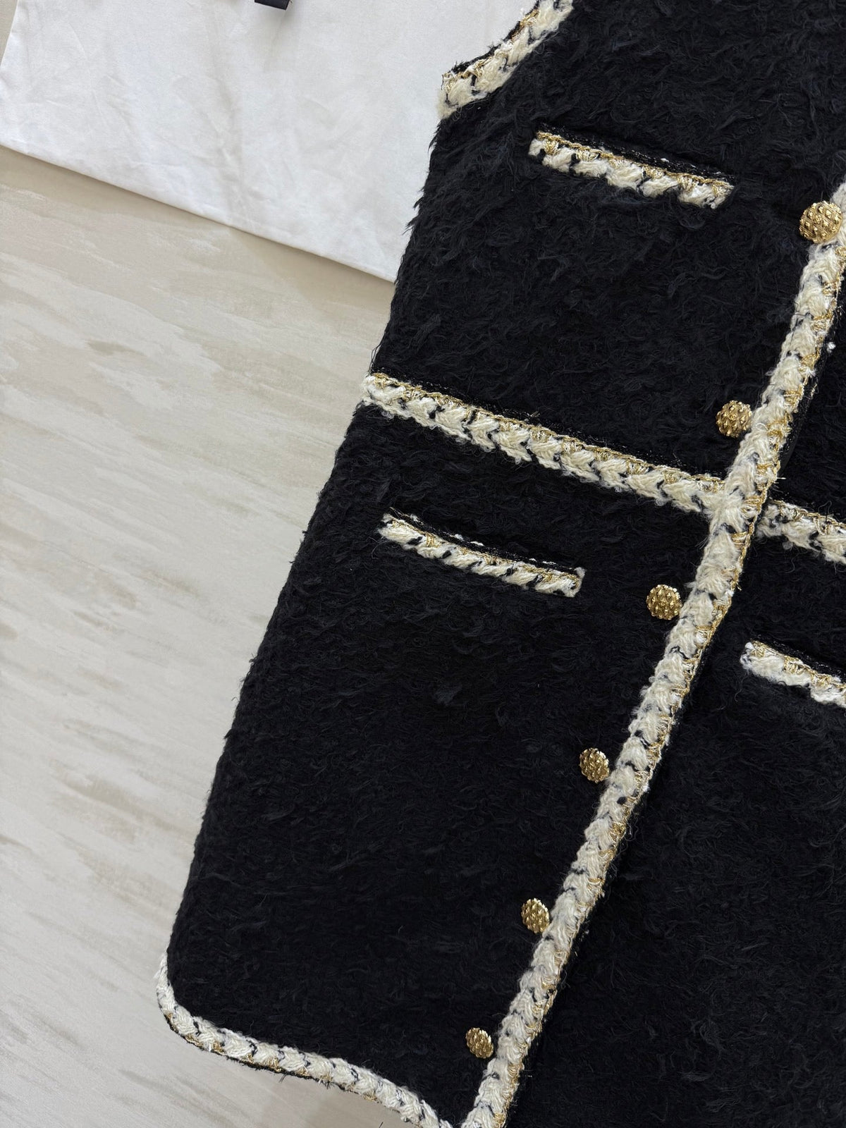 CC FW 25/26 Dress Black White Tweed 343342