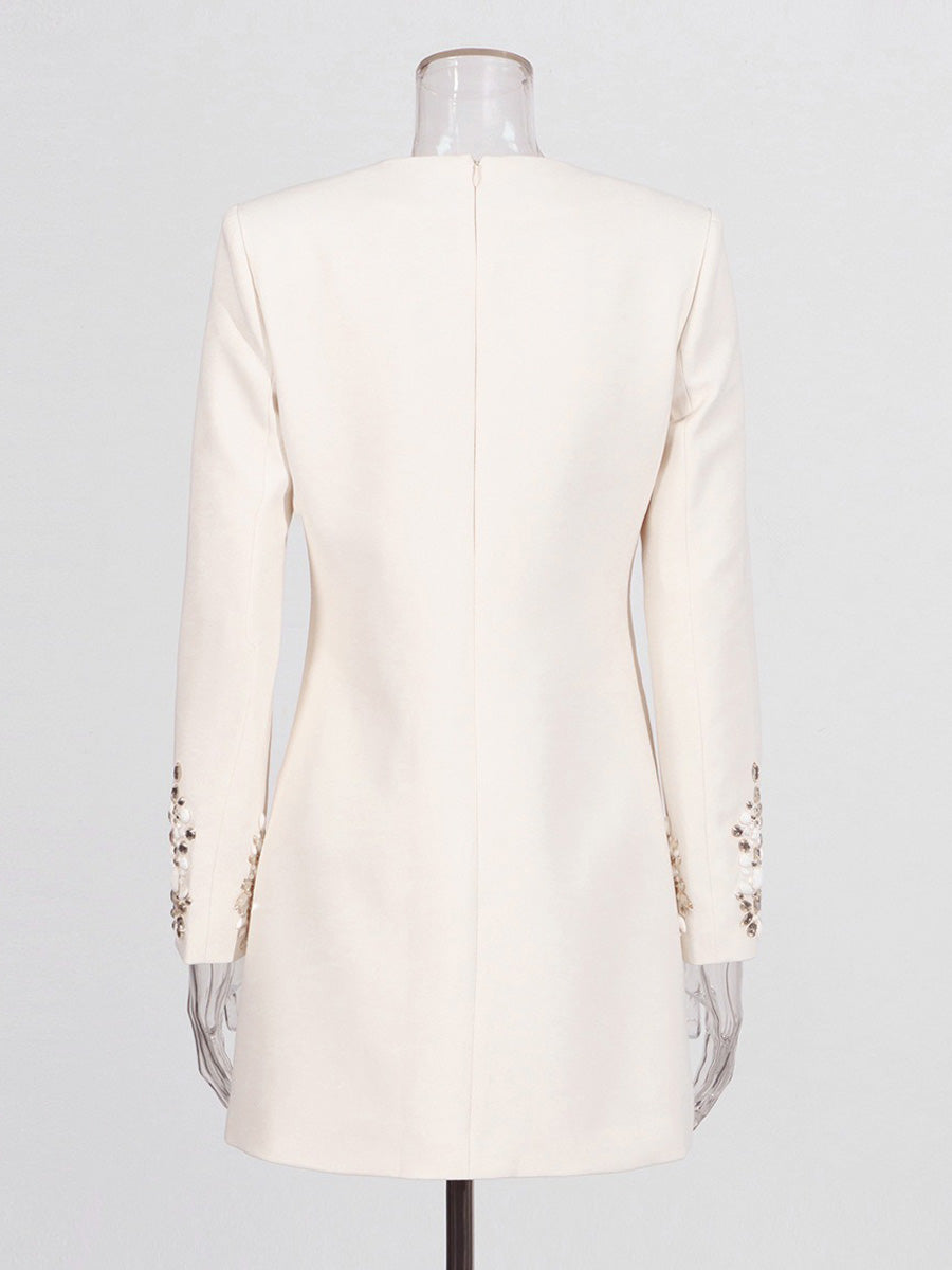 Roselyn Vintage-Style Long-Sleeved A-Line Mini Dress