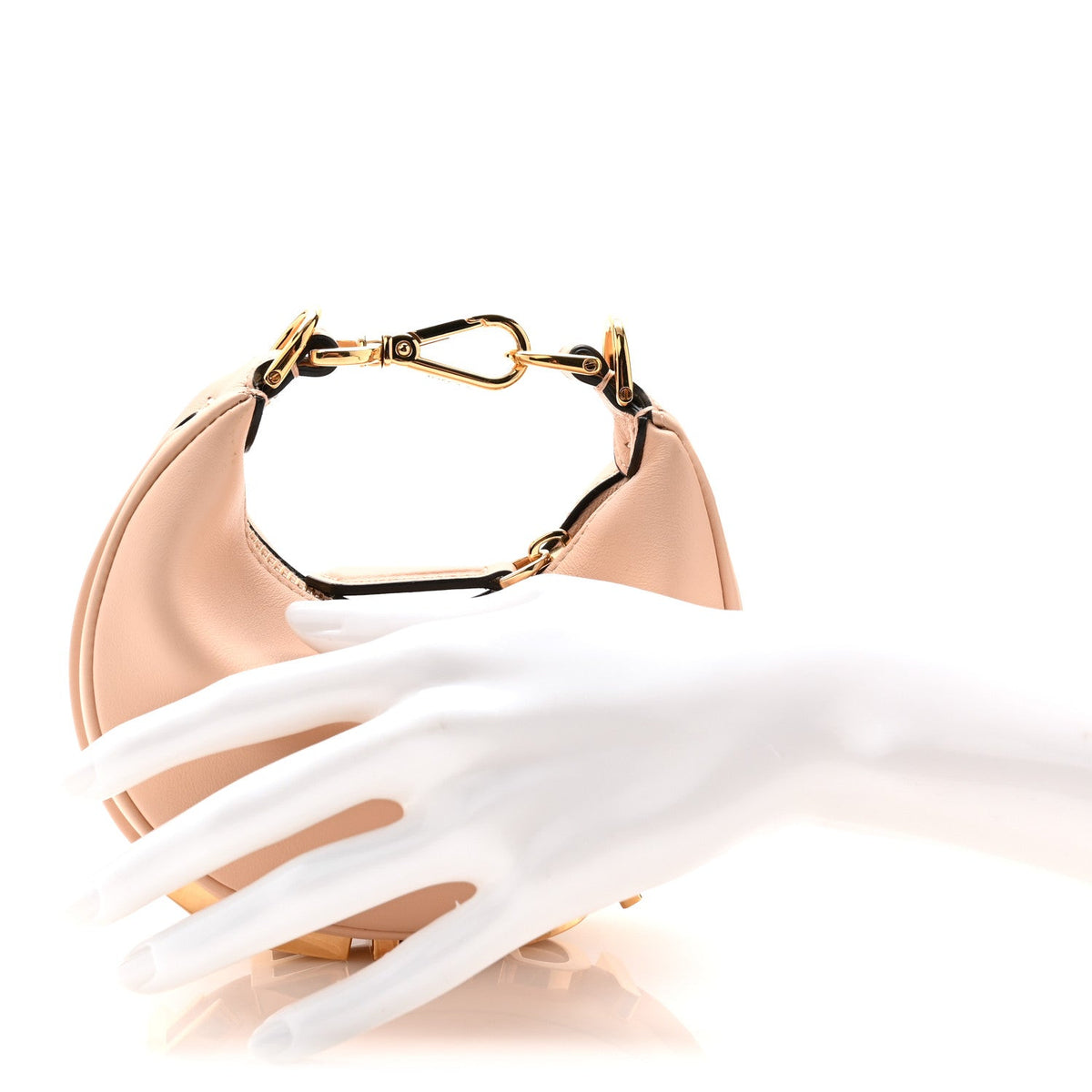 Vitello Grace Matte Nano Fendigraphy Hobo Charm Light Rose