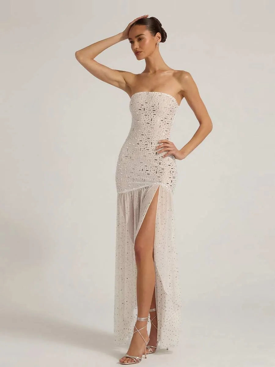 Adela Asymmetric Maxi Dress