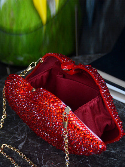 Chains Figure Geometric Rhine Stones Crossbody Bags