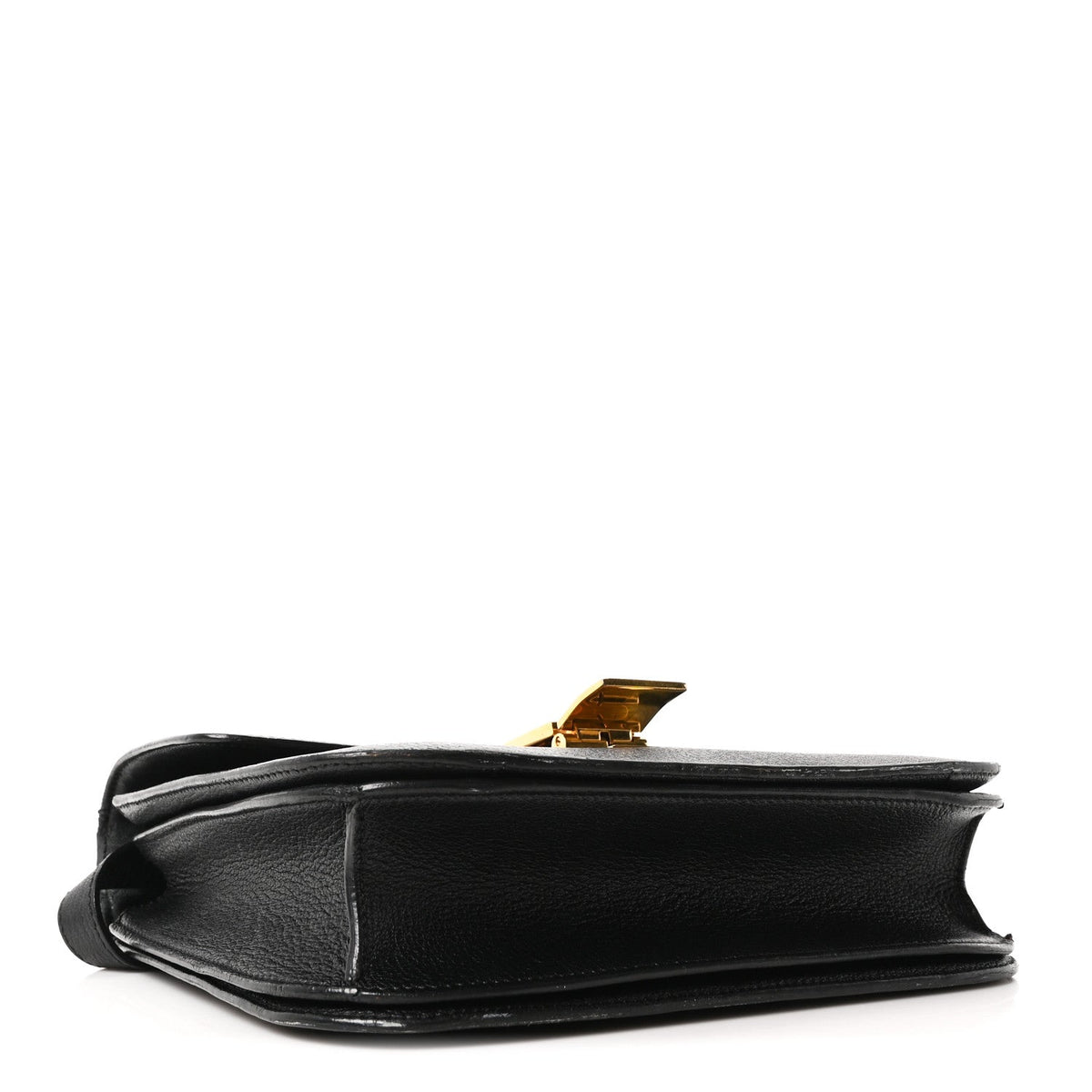 Goatskin Medium Classic Box Flap Bag Black