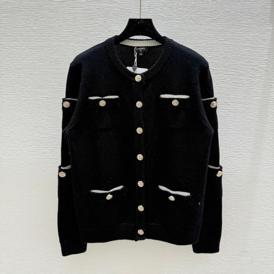 CC 25 Cardigan In Black Cashnere 286347