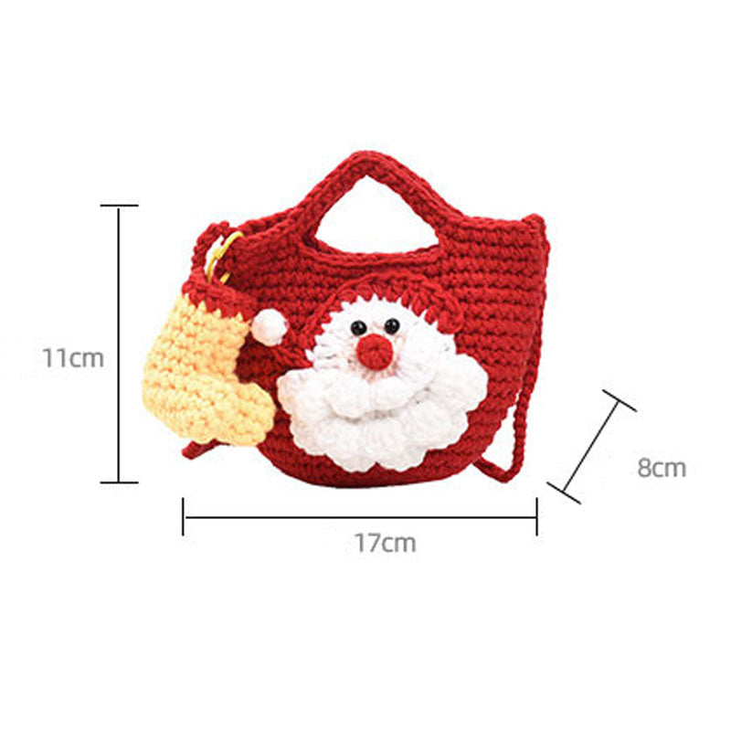 Trendy Santa Claus Crochet Christmas Shoulder Bag