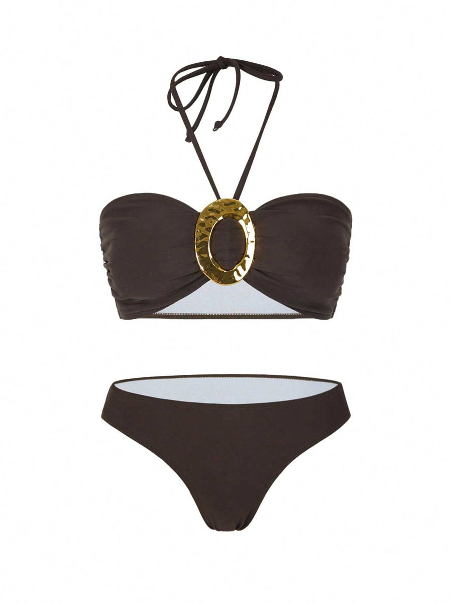 Bianca Metal Buckle Swimsuit Set