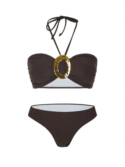 Bianca Metal Buckle Swimsuit Set