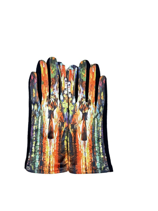 Gloving - Winter Touchscreen Gloves with Oil Painting Print