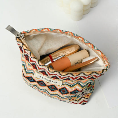 Cosbai - Boho Chic Clutch Makeup Bag With Zipper