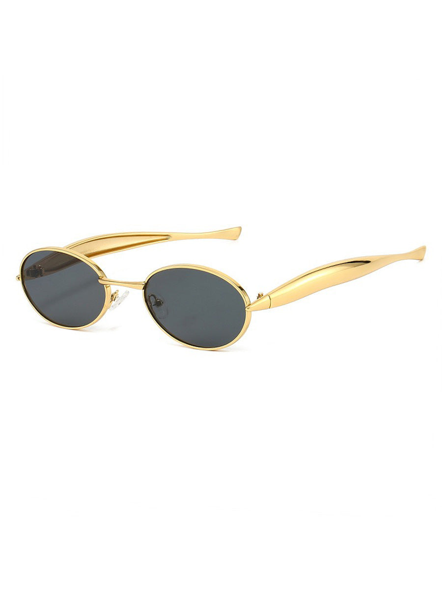 Olive Small Round-Frame Sunglasses